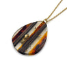 Wood & Resin Teardrop Necklace