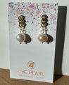 Pearl Petite Gold Chain Earrings