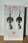 Petite Pearl Drop Earrings With Tree of Life