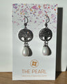 Petite Pearl Drop Earrings With Tree of Life