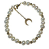 Pearl Bracelet with Crescent Moon Clasp