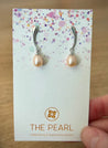 Pink Pearl Silver Drop Earrings