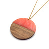 Wood & Resin Circle Necklaces