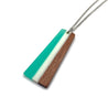 Wood & Resin Trapezoid Necklace