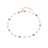 Dainty Pearl and Gemstone Necklace