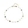 Dainty Pearl and Gemstone Necklace