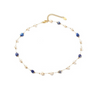 Dainty Pearl and Gemstone Necklace