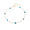 Dainty Pearl and Gemstone Necklace