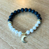 Lava & Pearl Moon Bracelet