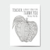 Printable Coloring Cards for Teacher - Pack of 3