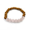Gemstone & Wood Stretch Bracelet