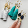 Sparkly Silk Tassel Earrings