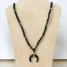Lava Stone Crescent Necklace