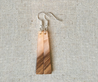 Wood & Resin Rectangle Earrings - Long