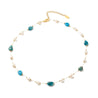 Dainty Pearl and Gemstone Necklace