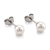 White Pearl Studs - Small